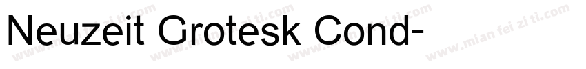 Neuzeit Grotesk Cond字体转换